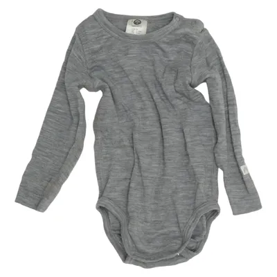 Body (Grå) fra Lindex Baby Merinould