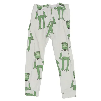 Pantalon de pyjama (Blanc, Vert) de Mini Rodini Coton biologique