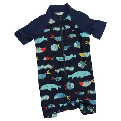 UV clothing (Blue, Multicolored) from Polarn O. Pyret Elastane, Polyamide
