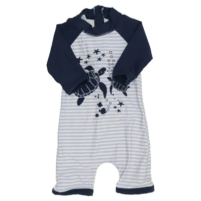 UV-kläder (Blå, Vit) från Swimwear by KappAhl Elastan, Polyamid