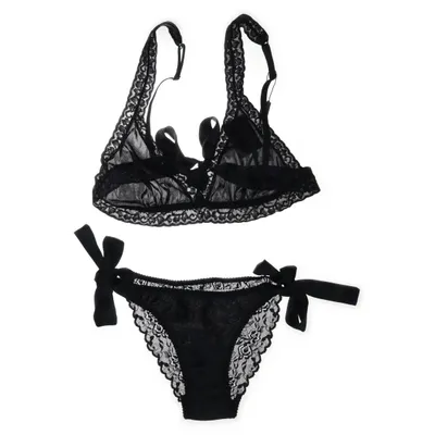 Underklädesset (BOW BRALETTE LIQUORICE THERAPY) från Lace Laboratory