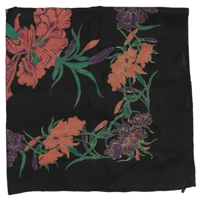 Neckerchief (Black, Multicolored) Silk