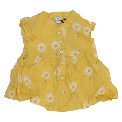 Robe (Jaune, Blanc) de Lindex Baby Coton