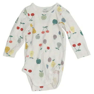 Romper (Wit, Meerkleurig) van Lindex Baby Katoen, Elastaan