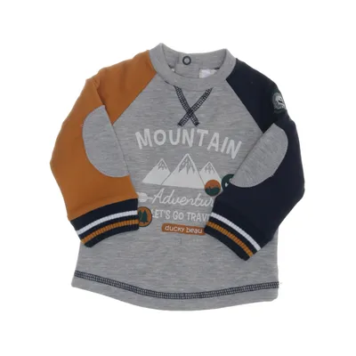 Sweatshirt (Gray, Multicolored) from Ducky Beau Cotton, Elastane