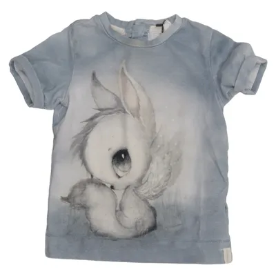 T-shirt (Bleu) de Mrs Mighetto x H&M Coton, Élasthane