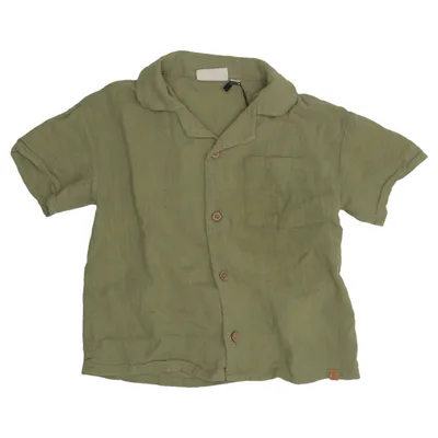 Chemise à manches courtes (Vert) de Lil' Atelier Coton biologique