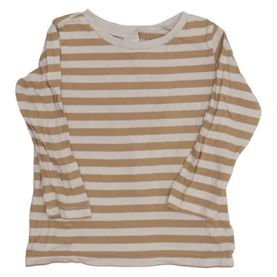 T-shirt à manches longues (Marron, Blanc) de H&M Coton