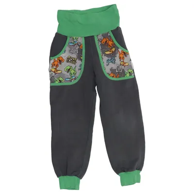 Joggingbroek (Grijs, Groen, Meerkleurig) van Babauba Katoen, Elastaan