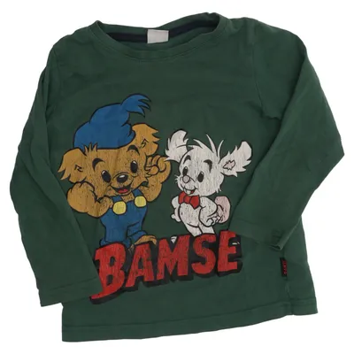 T-shirt à manches longues (Vert, Multicolore) de Bamse by Lindex Coton