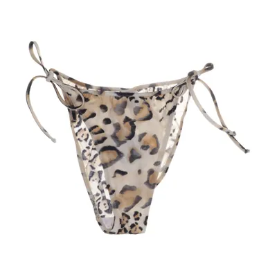 Bikini broekje (Beige, Zwart) van Pain de Sucre Elastaan, Polyamide