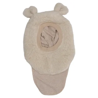 Balaklava (Beige) from Huttelihut Cotton, Elastane, Wool