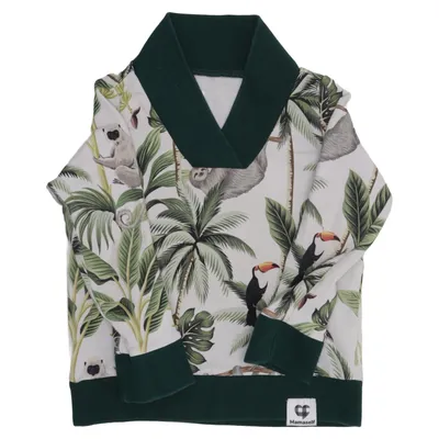 Sweatshirt (Grøn, Hvid, Flerfarvet) fra Mamsell Bomuld, Elastan
