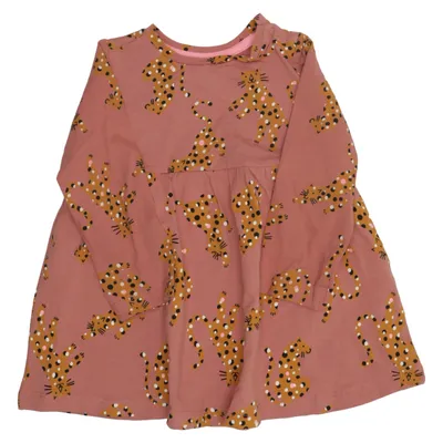Kjole (Pink, Brun) fra Newbie by KappAhl Bomuld, Elastan