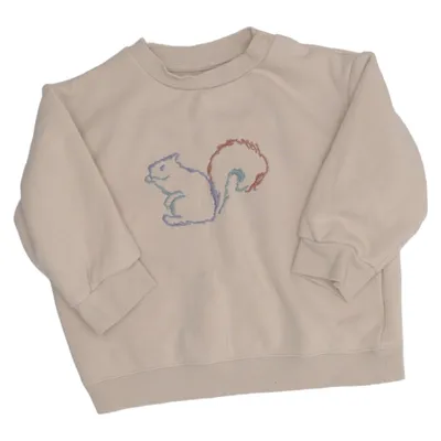 Sweatshirt (Beige) from Uniqlo Baby Cotton, Elastane, Polyester