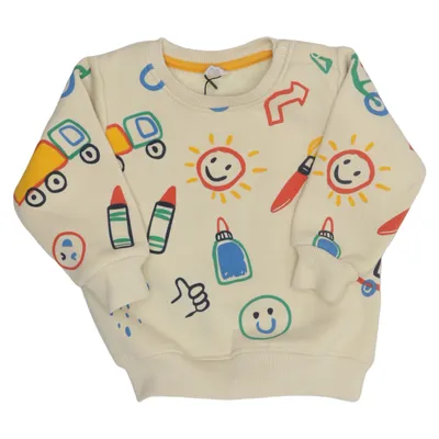 Collegetröja (Beige, Flerfärgad) från Babyhug Bomull