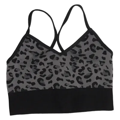 Sports bra (Gray, Black) from Stronger Elastane, Polyamide, Polyester