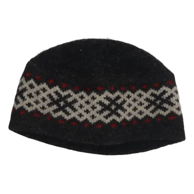 Beanie (Gray, White, Red) from Orsa Wool