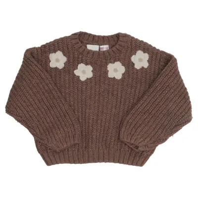 Trui (Bruin, Wit) van Zara Acryl, Polyamide, Polyester, Wol