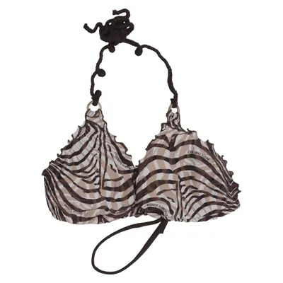 Haut de bikini (Marron, Beige, Blanc) de Panos Emporio Élasthane, Polyamide