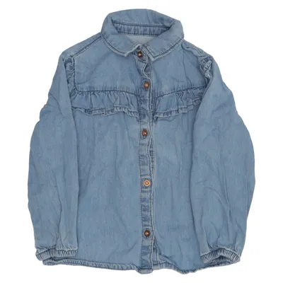 Denim blouse (Blauw) van Mango Kids