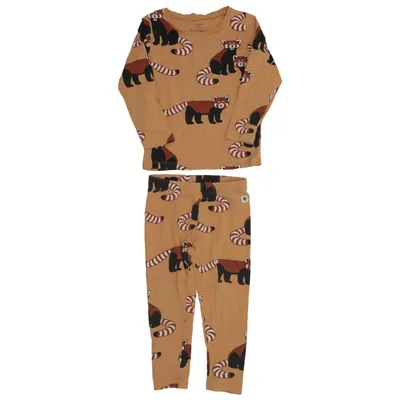 Pyjamas (Brun, Flerfärgad) från Lindex Bomull, Elastan