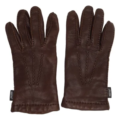 Läderhandskar (Brun) från Hestra Skinn, Polyamid, Ull