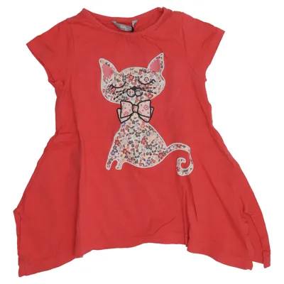 Jurk (Rood, Meerkleurig) van Lindex Kids Katoen