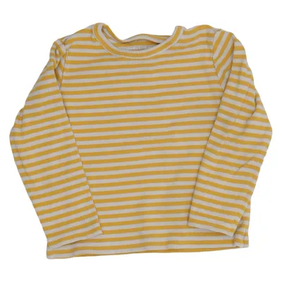 Långärmad t-shirt (Gul, Vit) från Mini Rodini Elastan, Ekologisk bomull
