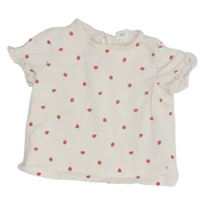 Topp (Vit, Röd) från H&M Bomull