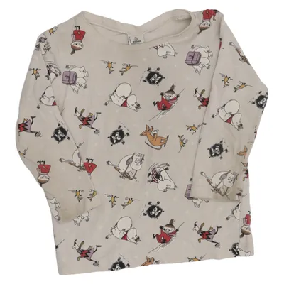 Lange mouwen shirt (Beige, Meerkleurig) van Moomin by Lindex Katoen, Elastaan