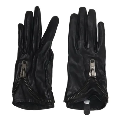 Leren handschoenen (Zwart)