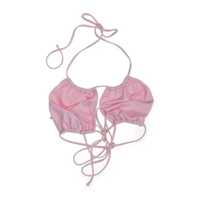 Bikini top (Shiny Bikini Top With Gathers) from NA-KD Elastane, Polyamide