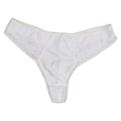 Thongs (White) from LOU Cotton, Elastane, Polyamide, Polyester