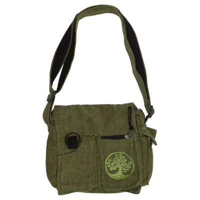 Shoulder-bag (Green) from Guru Shop Cotton