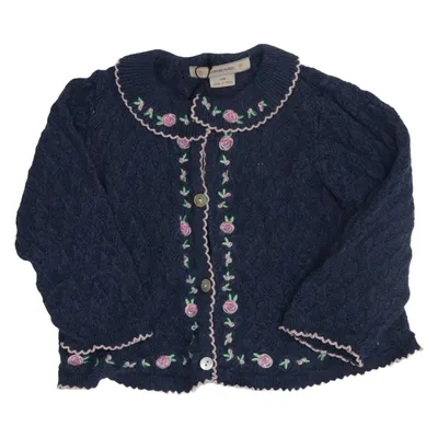Cardigan (Bleu) de Konges Sløjd Cachemire, Coton, Laine
