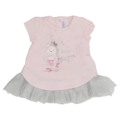 Dress (Pink, Gray) from Mayoral Cotton