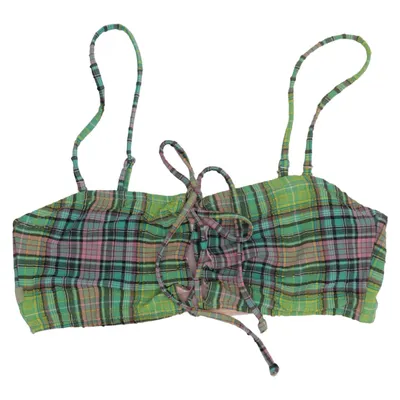 Bikini top (Green, Pink, Multicolored) from Ganni Elastane, Polyamide, Recycled polyester