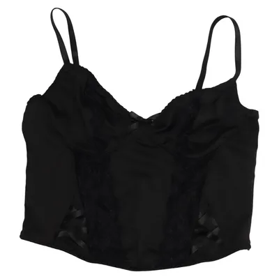 Bustier (Noir) de Romwe Élasthane, Polyester