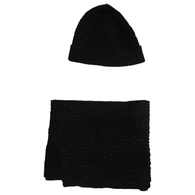 Accessory set (Black) from N. Peal Cashmere, Metallic fiber