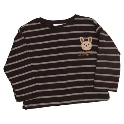 Top (Braun, Weiß) von Zara Polyester, Viskose