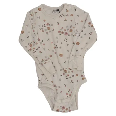 Romper (Beige, Meerkleurig) van Lindex Baby Katoen, Elastaan
