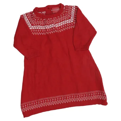 Kjole (Rød, Hvid) fra Mini Club Angora, Bomuld, Nylon, Viscose