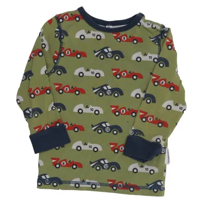 Lange mouwen shirt (Groen, Meerkleurig) van Maxomorra Katoen, Elastaan