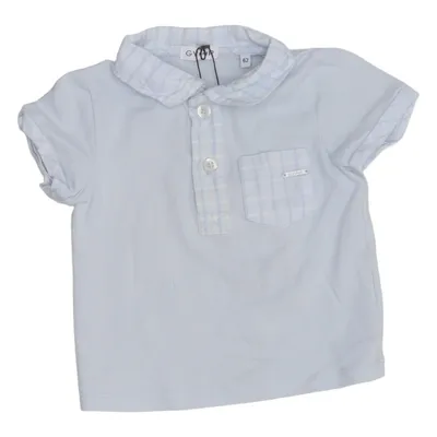 Poloshirt (Blauw, Wit) van Gymp Elastaan, Organisch katoen