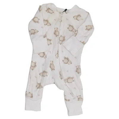 Rompers (White, Brown) from Newbie by KappAhl Cotton