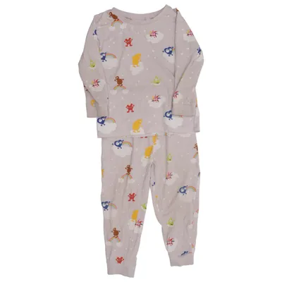 Pyjamas (Grå, Flerfärgad) från Babblarna x KappAhl Bomull, Elastan