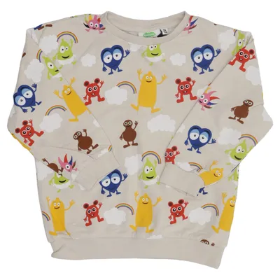 Collegetröja (Beige, Flerfärgad) från Babblarna x KappAhl Bomull, Elastan
