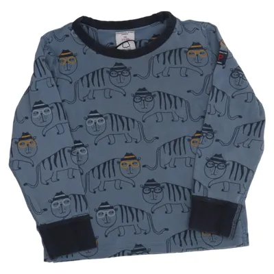 Långärmad t-shirt (Blå, Flerfärgad) från Polarn O. Pyret Bomull