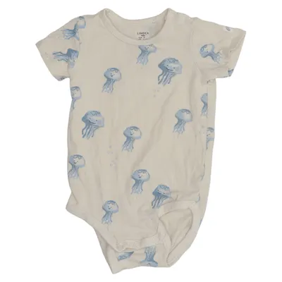 Romper (Beige, Blauw) van Lindex Baby Katoen, Elastaan